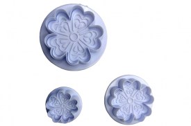 Set 3 cortantes expulsor flor de cieruelo